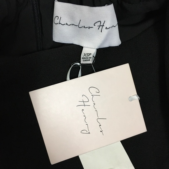 Charles Henry Off The Shoulder Dress Black XSP NWT - Picture 9 of 11